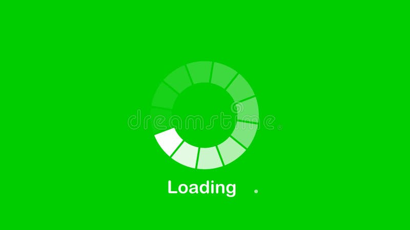 Loading Circle Icon Animation on Green Screen Background. Stock Footage