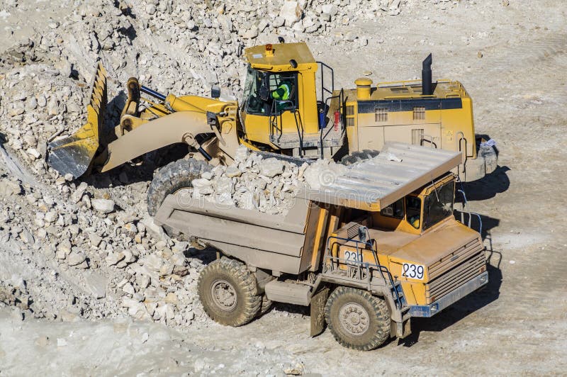 Loading Of Gypsum In Mining Truck Stock Photo Image of Loading Of Gypsum In Mining Truck Stock Photo Image of