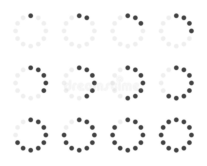 Loading icon. Load set. Upload icons. Loading bar. Loader set. Vector stock illustration