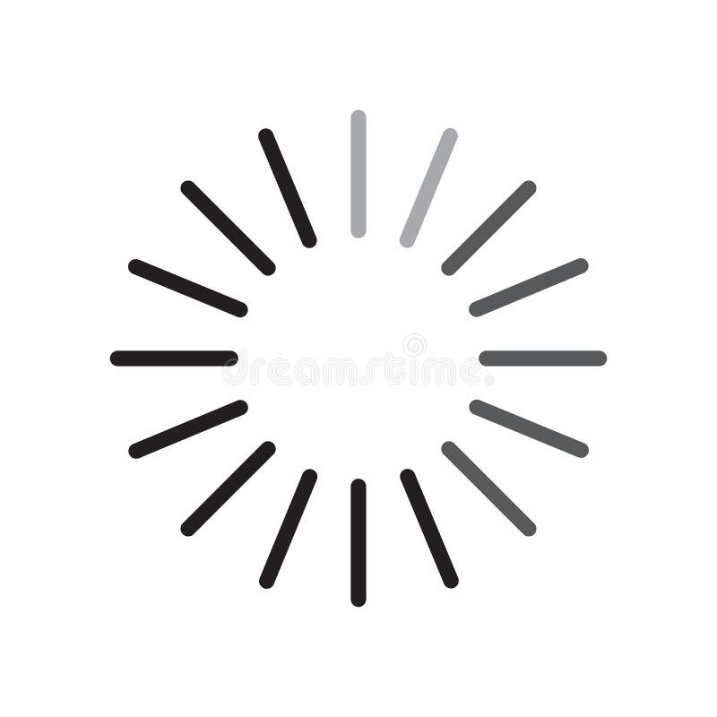 Loading Icon Vector Sign and Symbol Isolated on White Background Stock  Vector - Illustration of round, load: 133765464