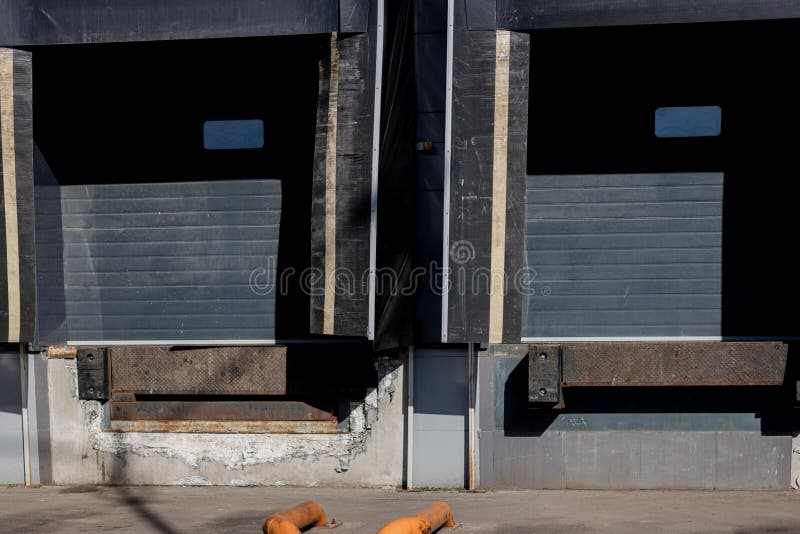 Loading Ramps of a Warehouse Stock Image Image of commercial, outdoor