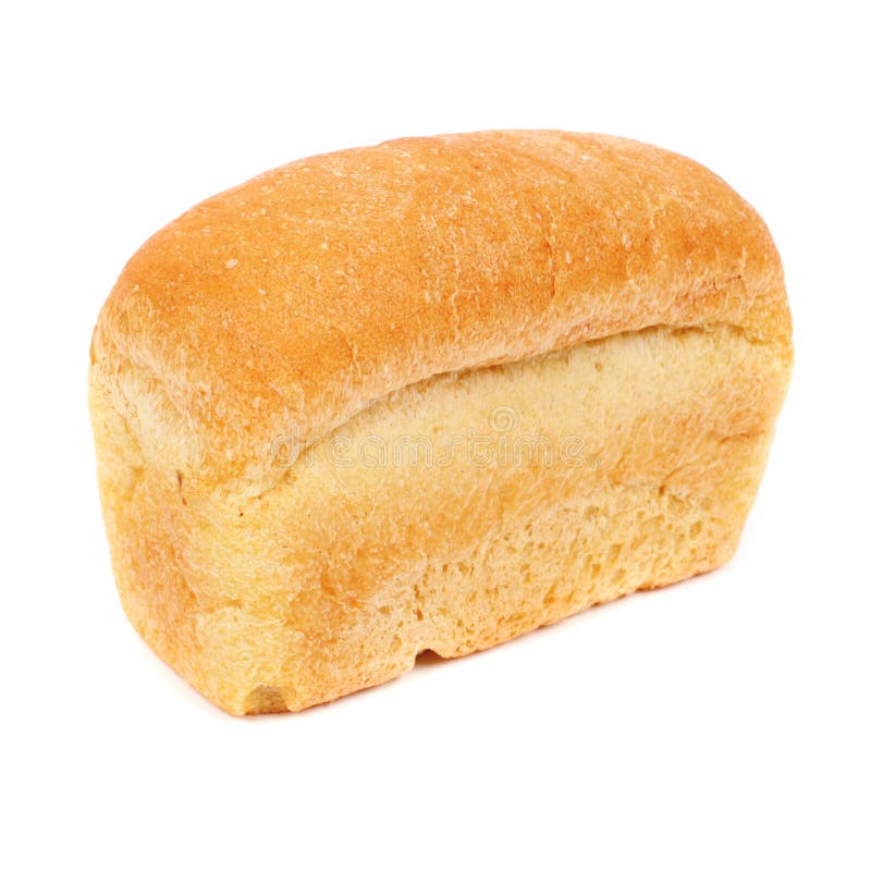 Loaf of bread on a white background