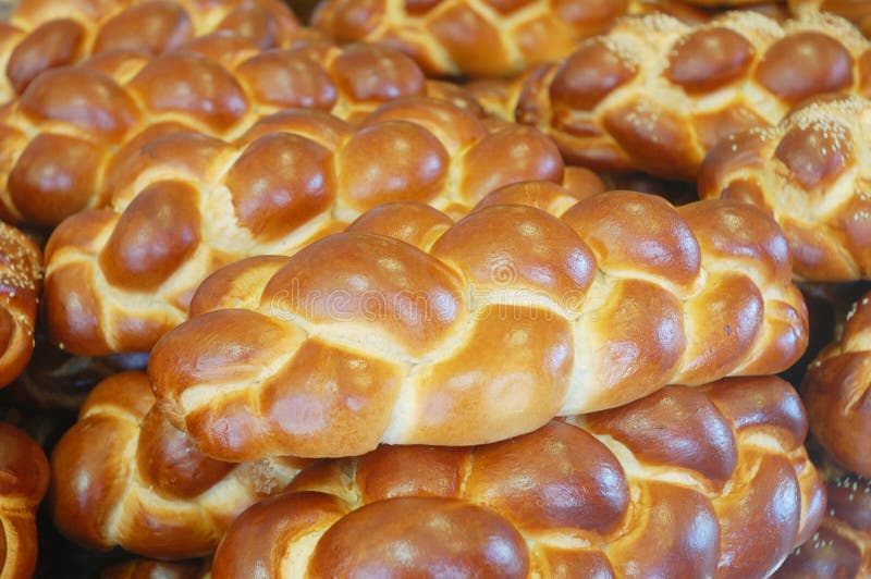 Loafs of challah bread for shabbat. Kosher stock images, royalty-free photos and pictures