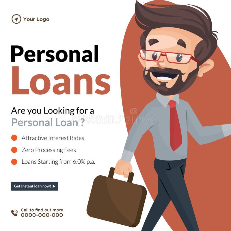 Banner Design of Personal Loan Stock Vector - Illustration of ...