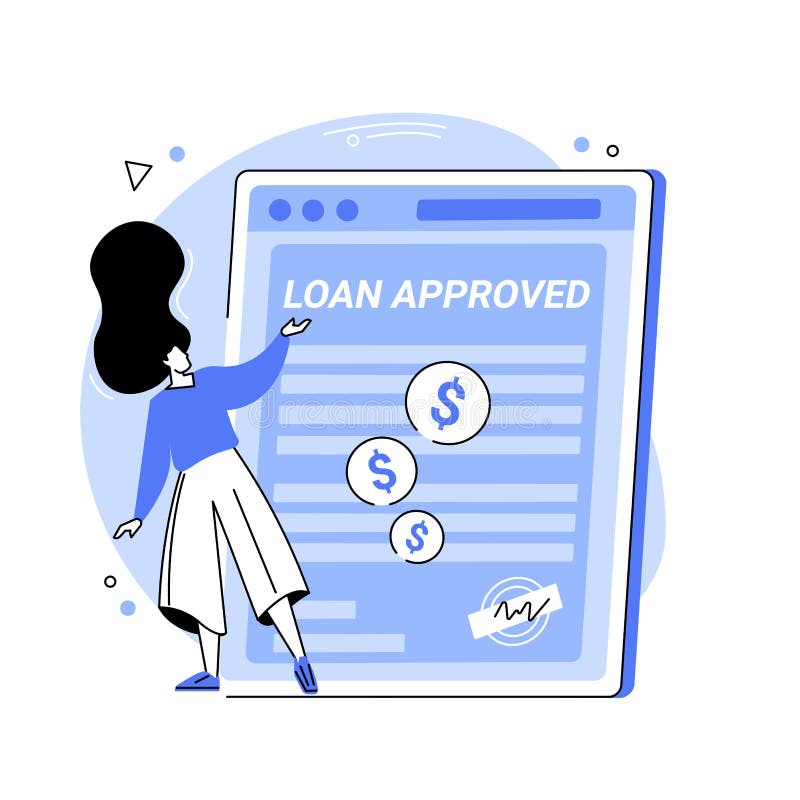Loan Approved Isolated Cartoon Vector Illustrations. Stock Vector