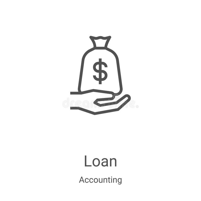 Loan Icon Vector from Accounting Collection. Thin Line Loan Outline ...