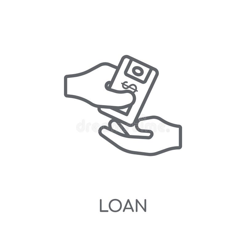 Loan Linear Icon. Modern Outline Loan Logo Concept on White Back Stock