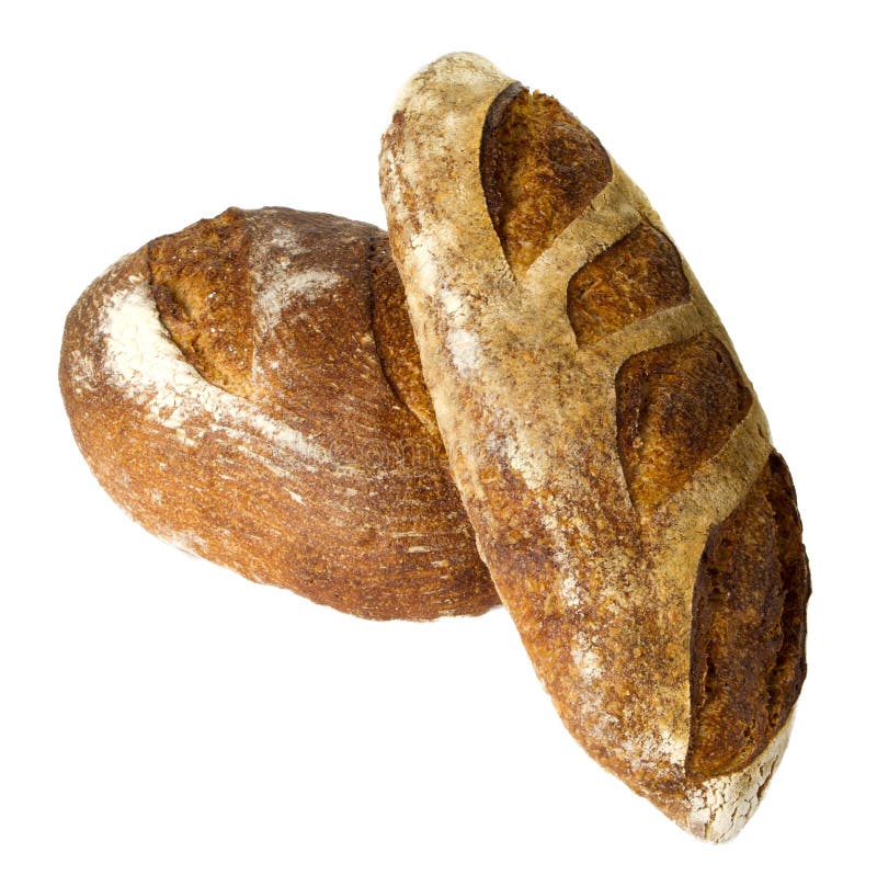 Loaves of bread isolated on white stock photography Loaves of bread isolated on white stock photography