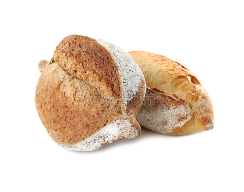 Loaves of fresh bread on white royalty free stock image Loaves of fresh bread on white royalty free stock image