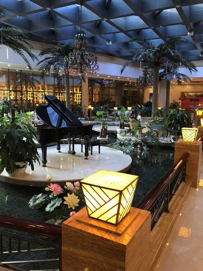 Lobby hotel editorial stock photo. Image of water, hotel 99703503