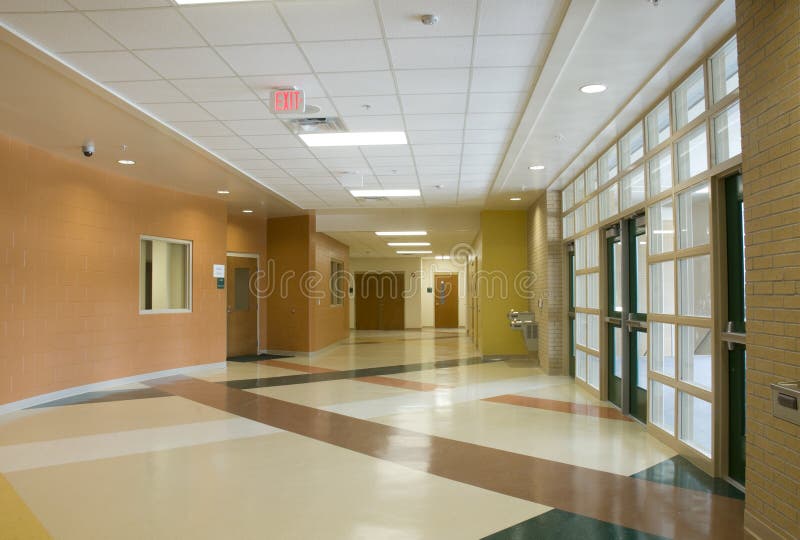 Lobby at School stock photo. Image of windows, floor 15766162