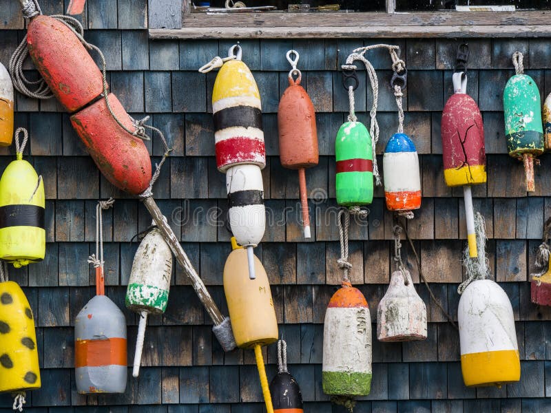 Lobster Buoys stock image. Image of maine, boat, clamming 6911371