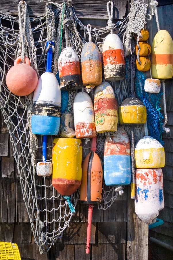 Lobster Buoys stock image. Image of maine, boat, clamming 6911371