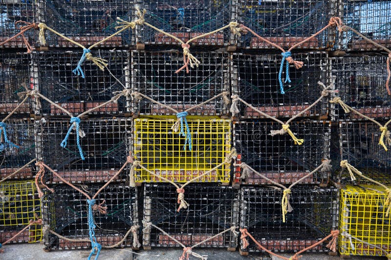 Lobster and Crab Traps stock images