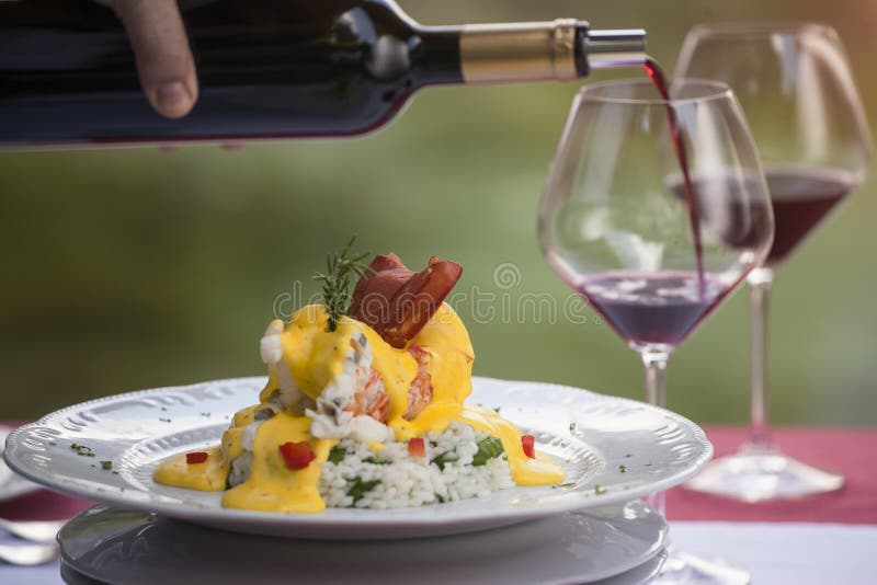 Lobster meal fine dining at the restaurant stock photography Lobster meal fine dining at the restaurant stock photography