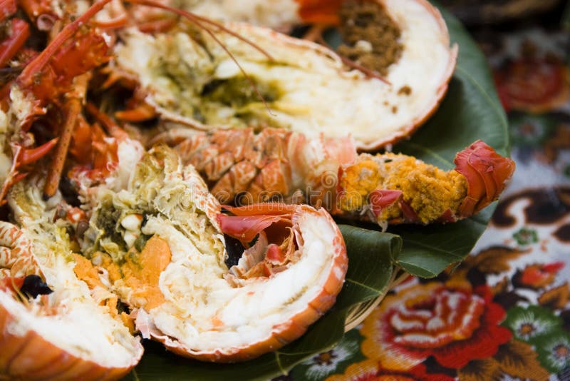 Lobster plate stock image. Image of lobster, fare, hues 5108705