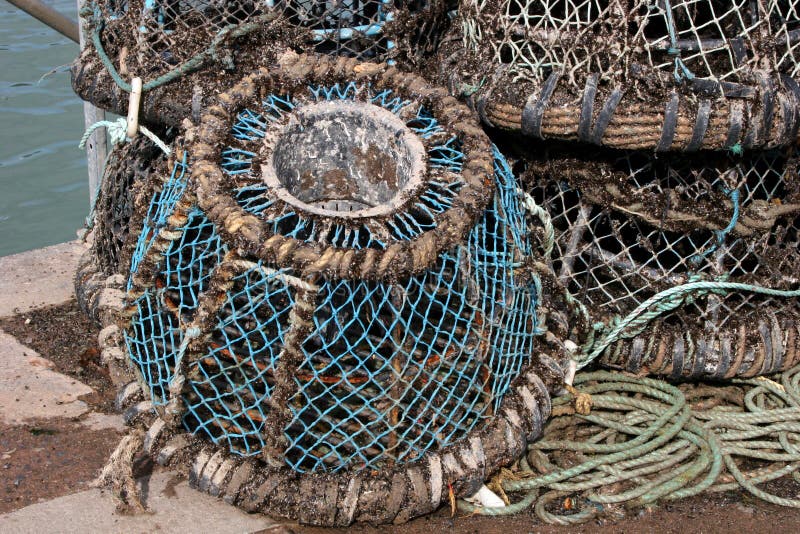 Lobster pot stock image. Image of fish, mesh, netting 8296407