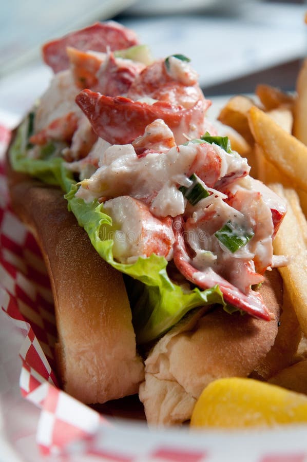Lobster roll stock photo. Image of lunch, vertical, slaw 20467440