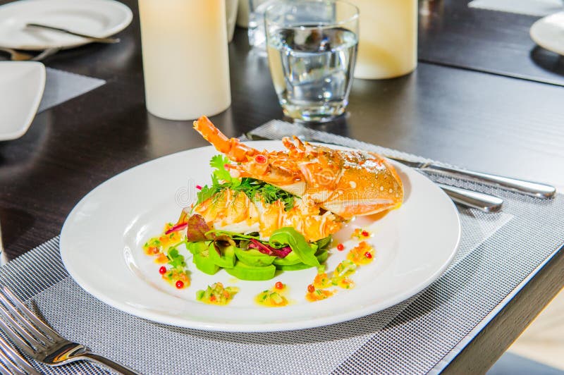 Lobster Salad in Japanese Style Stock Image Image of dish, chukka