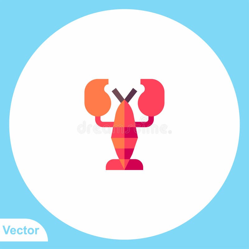 Lobster vector icon sign symbol