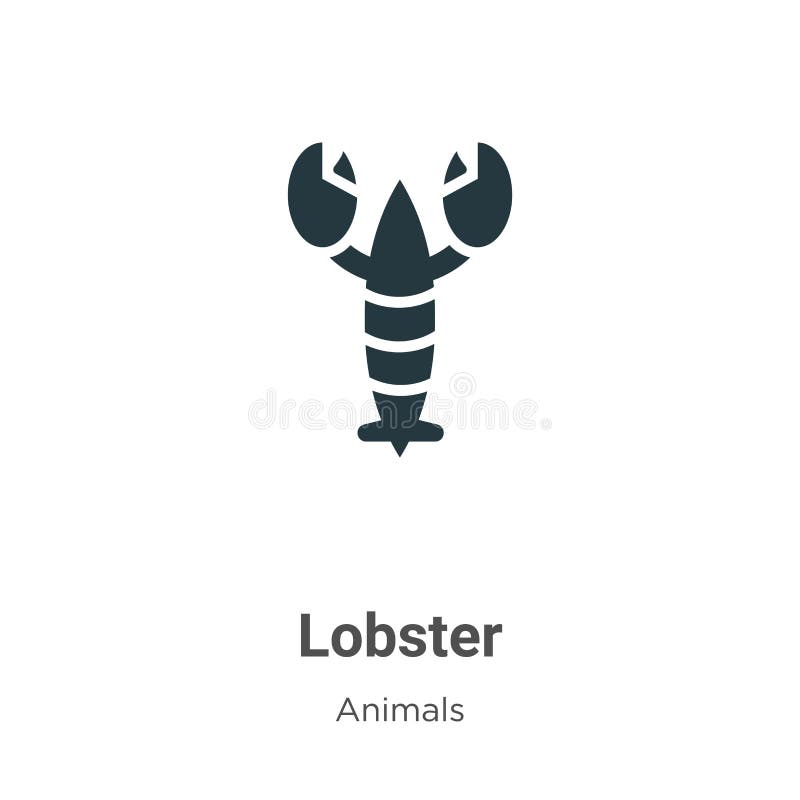 Lobster vector icon on white background. Flat vector lobster icon symbol sign from modern animals collection for mobile concept