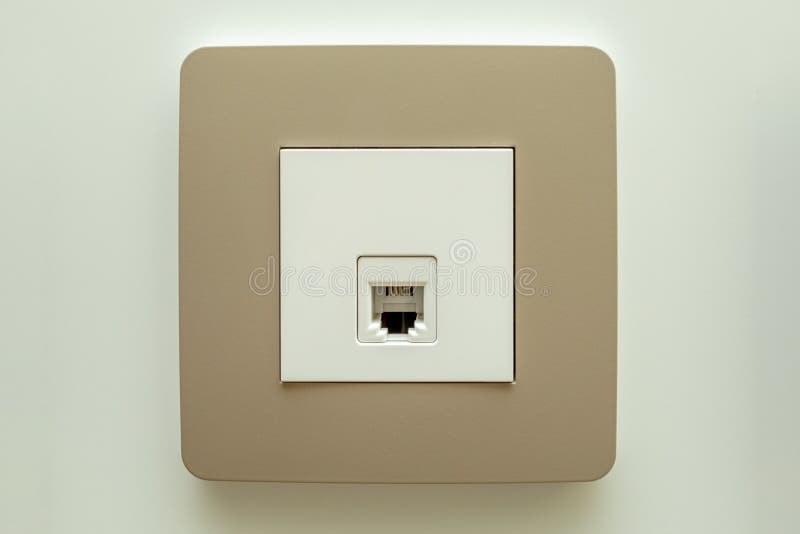 Network wall outlet stock photo. Image of digital, communication 15288752