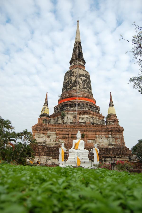 Local arqueológico no templo Ayutthaya imagens de stock Local arqueológico no templo Ayutthaya imagens de stock