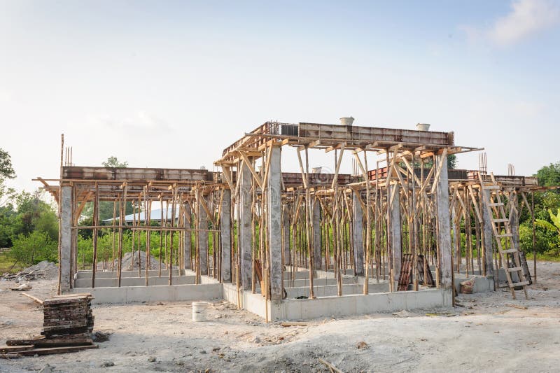 Local convencional da casa da construção civil foto de stock Local convencional da casa da construção civil foto de stock