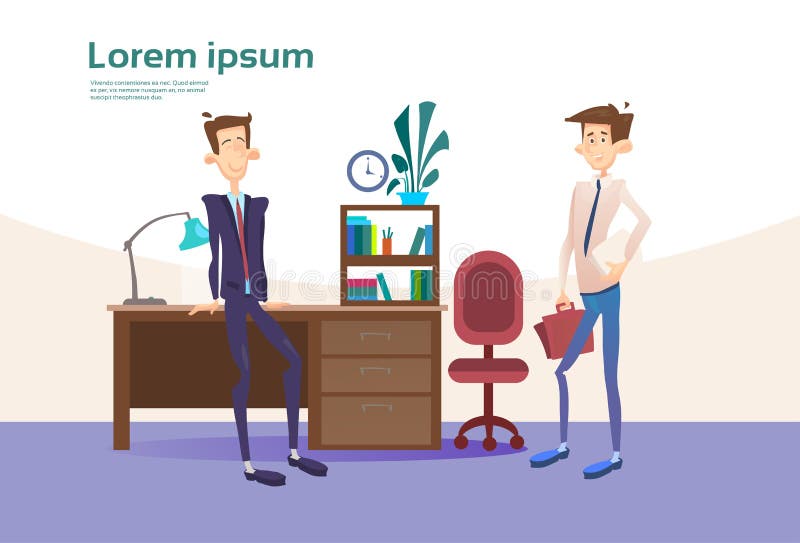 Download Local De Trabalho Interior Do Homem De Negócio, Gerente Office Worker Do Homem De Negócios Ilustração do Vetor - Ilustração de original, executivo: 80101114