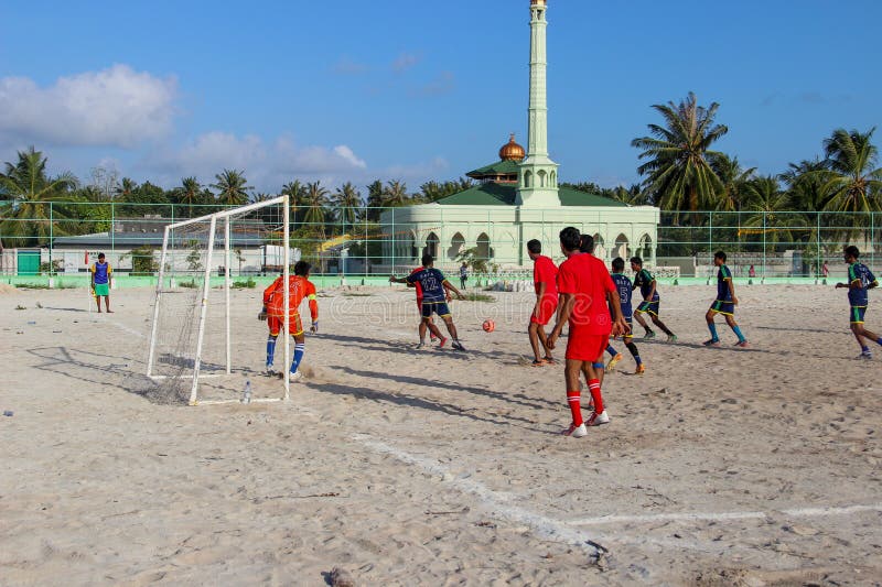 Echipa locală de fotbal din Maldive royalty free stock image