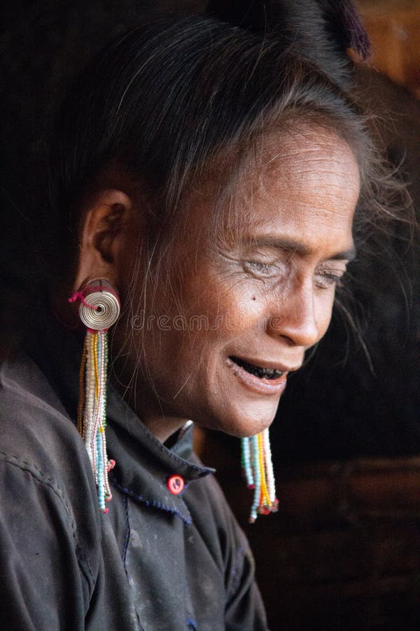 Local hill tribe woman editorial photo. Image of custome - 167376526
