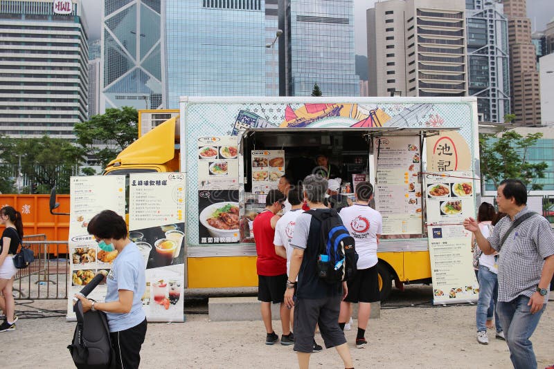 Local Street Foods Sell at Food Trucks Editorial Stock Image - Image of