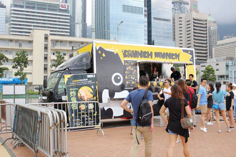 Local Street Foods Sell at Food Trucks Editorial Image - Image of