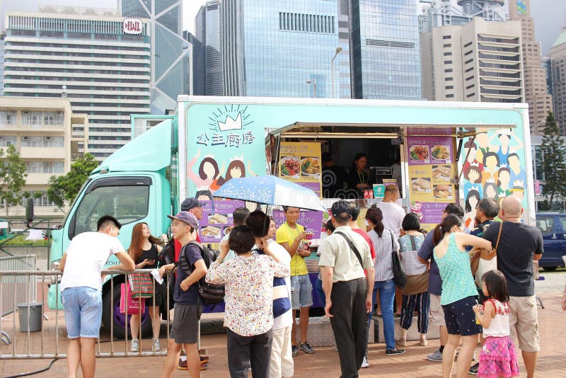 Local Street Foods Sell at Food Trucks Editorial Photography - Image of