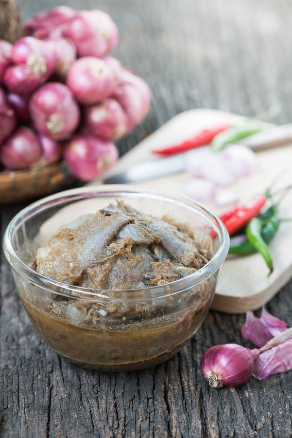 Local thai pickled fish stock image. Image of wood, green 67448401