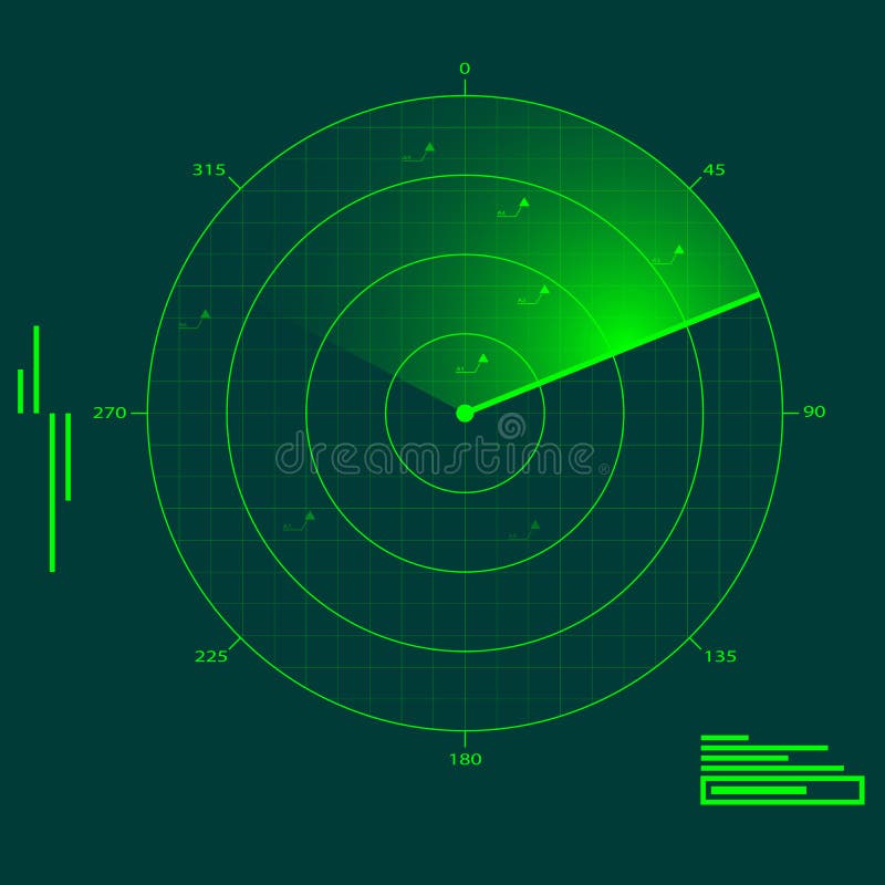 Localisation de radar illustration stock Localisation de radar illustration stock