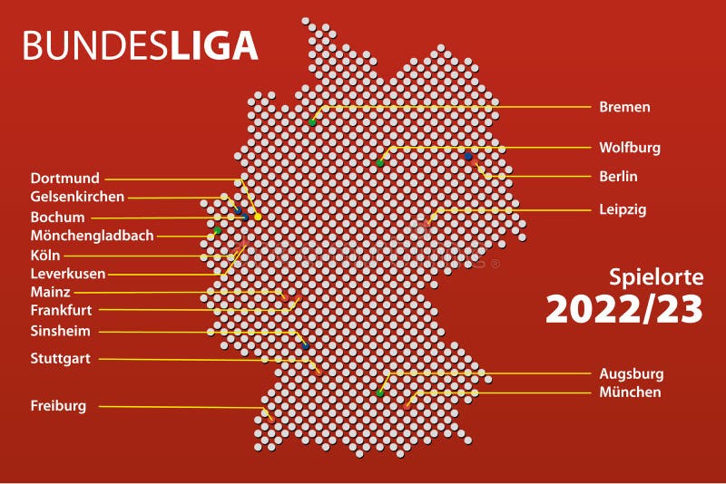 Localização De Bundesliga 2022 23 Imagem de Stock Editorial - Ilustração de  naturalizado, cidades: 253509534