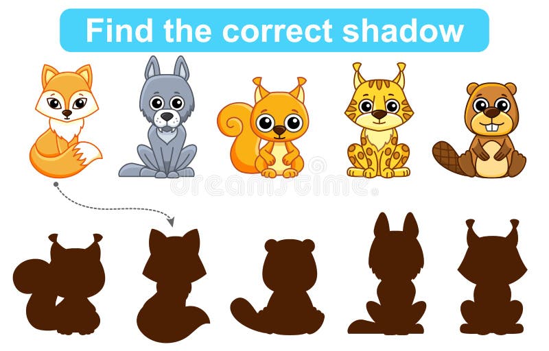 Um jogo de quebra-cabeça para crianças pré-escolares encontra a sombra  certa cartoon cat silhouette