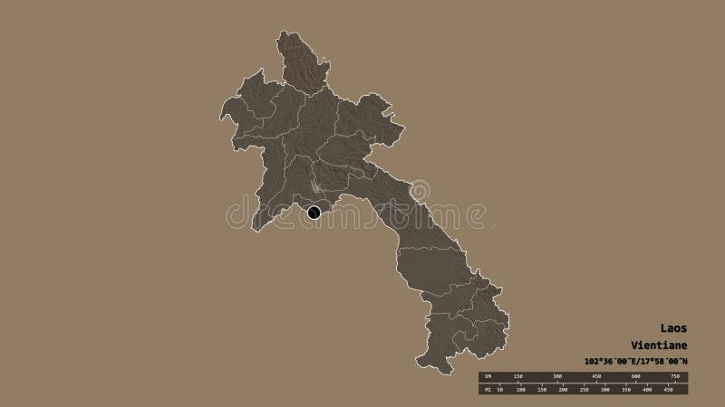 Localização da província de phongsali de laos . administrativo
