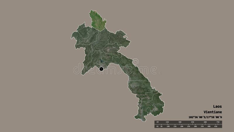 Localização da província de phongsali de laos . satélite