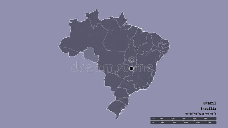Localização do estado da rondonia no brasil . administrativo