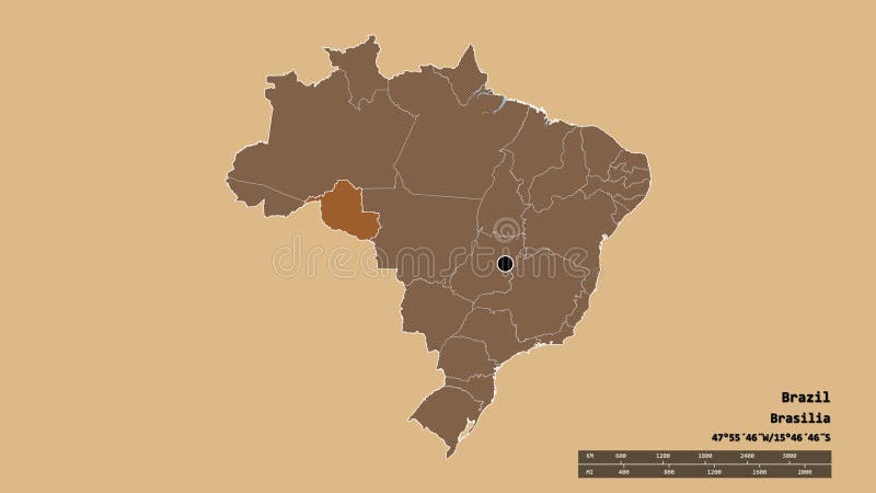 Localização do estado da rondonia no brasil . padrão