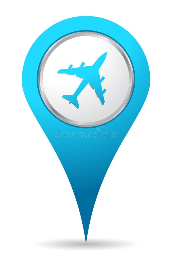 Location airplane icon royalty free illustration