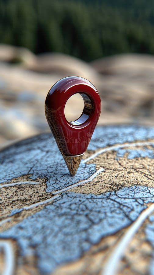 Location beacon - gps navigation pointer symbol featured digital cartography, pinpoint accuracy, travel assistance vector illustration