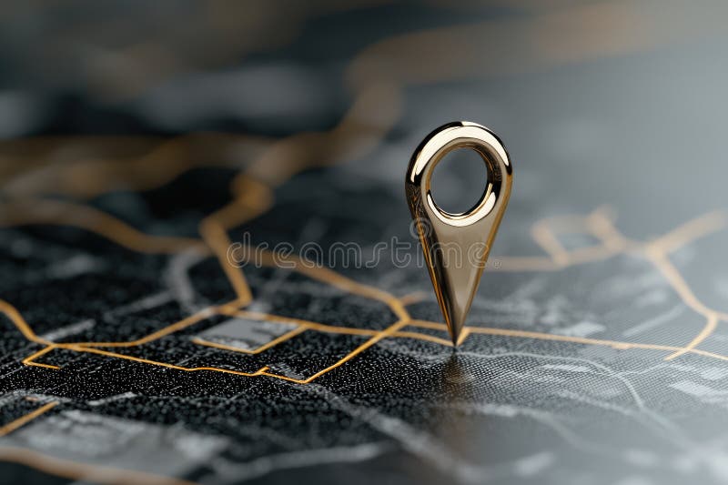 Location beacon - gps navigation pointer symbol featured digital cartography, pinpoint accuracy, travel assistance royalty free illustration