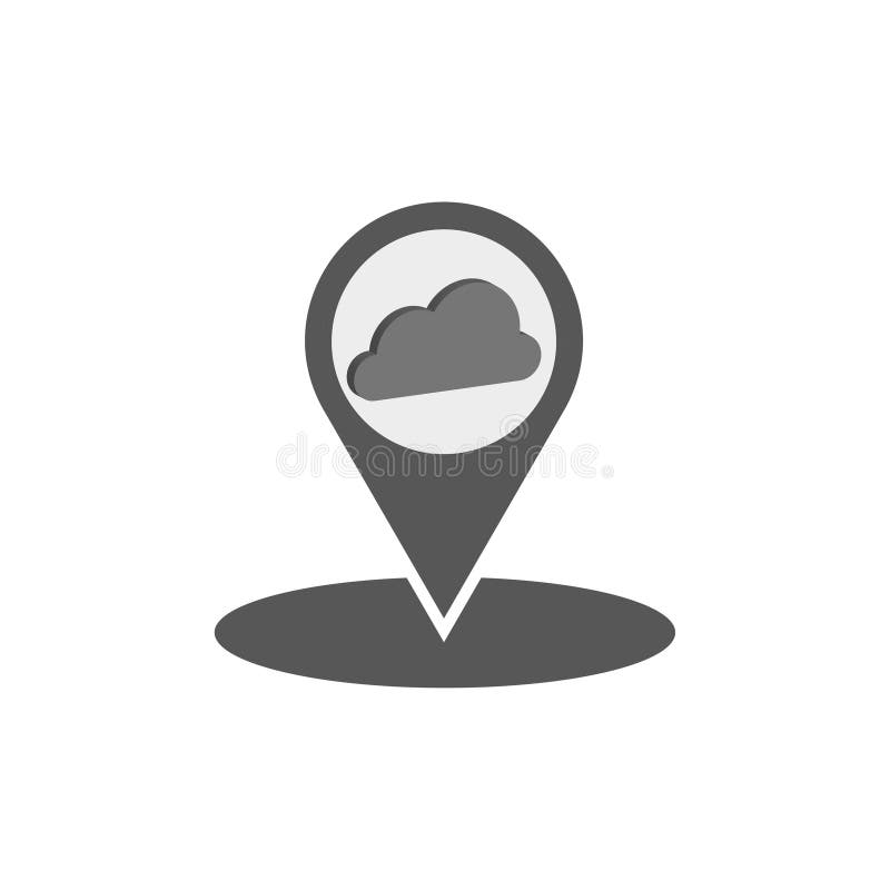 Nor locație. prognoză meteo. locație server pe hartă. ilustrare vectorială. eps 10. stock illustration