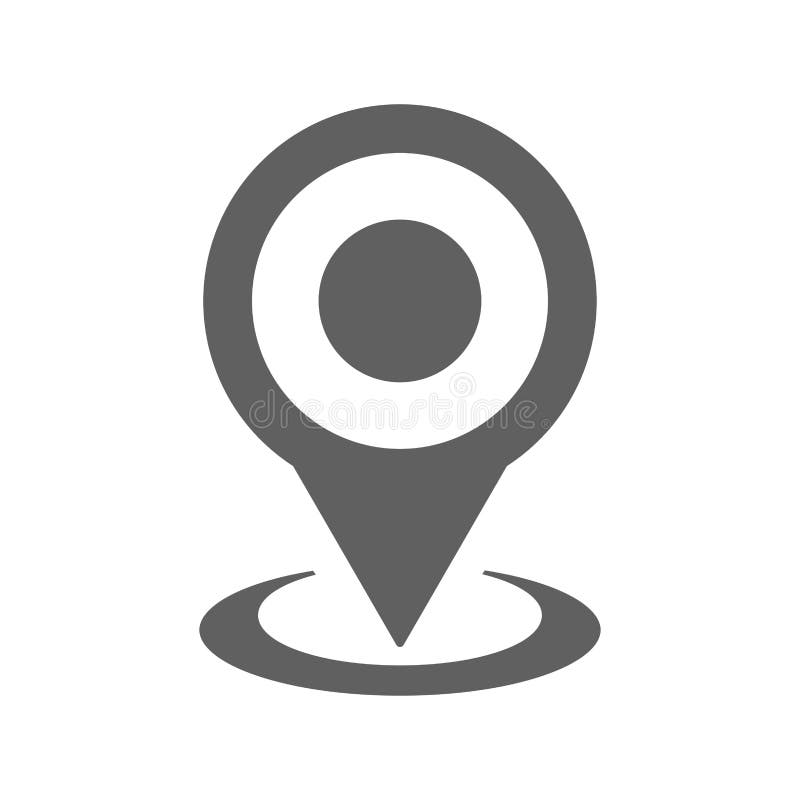 Location, Finder, Pin Icon. Gray Vector Graphics Stock Illustration