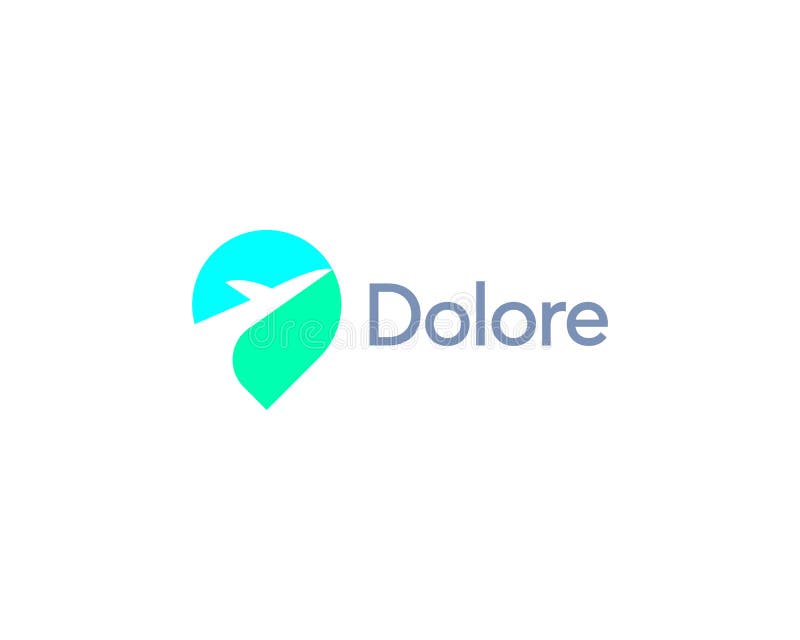 Location finder pin point logo design. Airplane creative logotype vector icon symbol. Navigation map sign. vector illustration