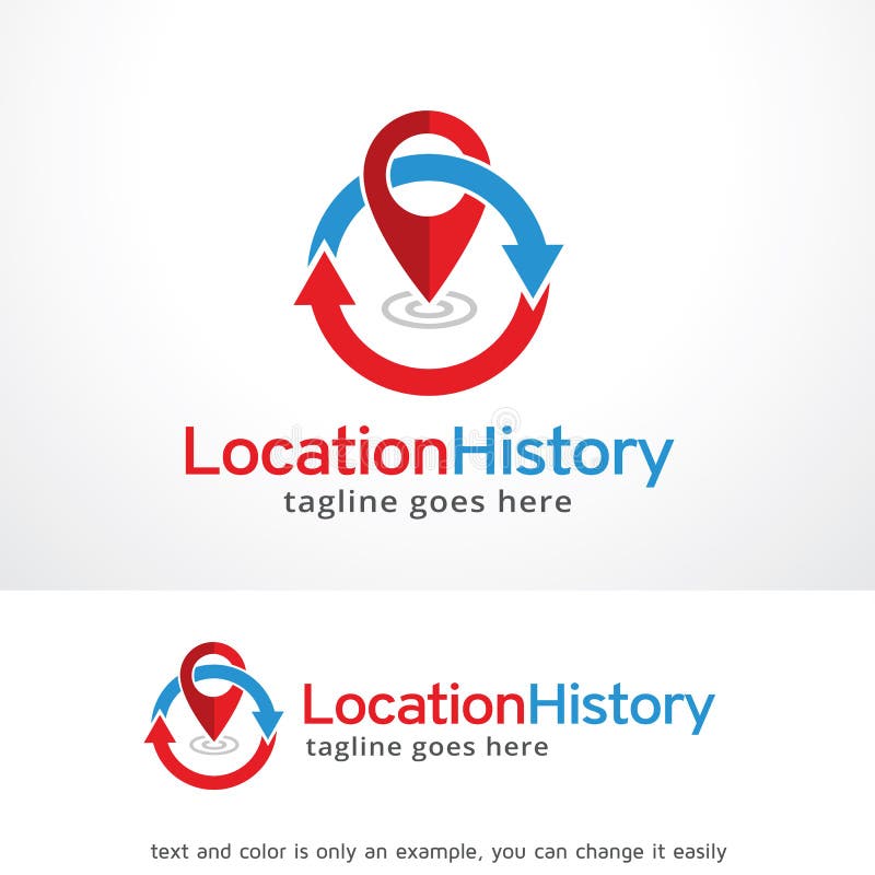 Location History Logo Template Design Vector, Emblem, Design Concept