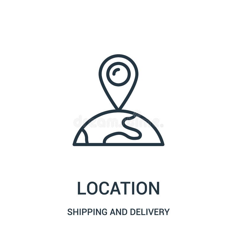 Location icon vector from shipping and delivery collection. Thin line location outline icon vector illustration. Linear symbol for royalty free illustration
